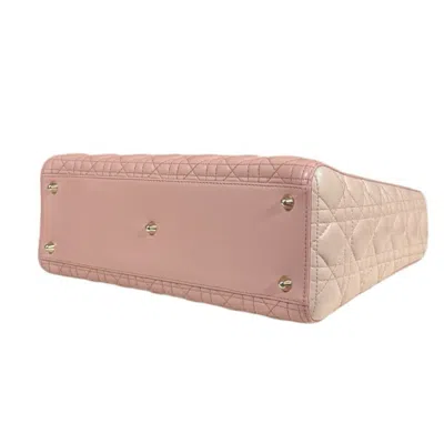 Pre-owned Dior Christian  Gray Pink Leather Shoulder Bag ()