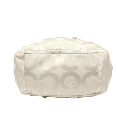 Pre-owned Coach Beige Leather Canvas Handbag Shoulder Bag ()