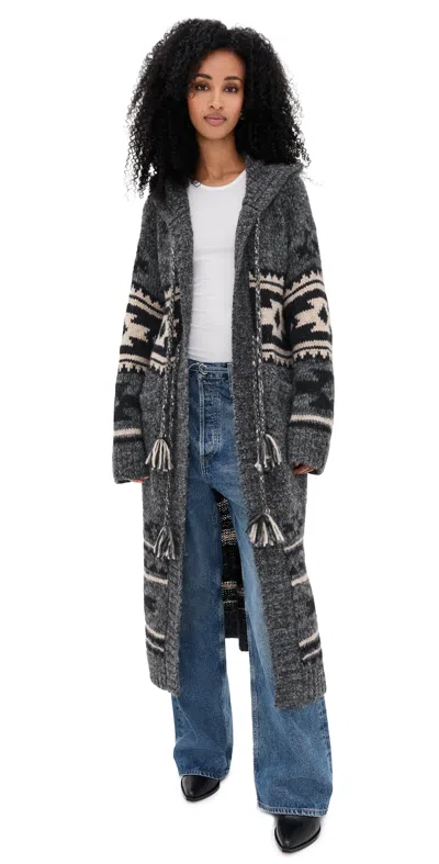 Faherty Steven Paul Judd Chahtah Hooded Duster Charcoal Chahtah In Gray