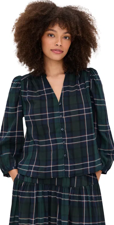 Birds Of Paradis Maisey Blouse Windsor Plaid In Multi