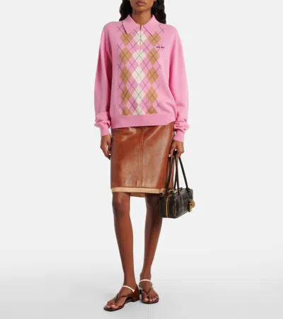 Miu Miu Two-tone Patent Leather Mary Jane Thong Sandals In Brown