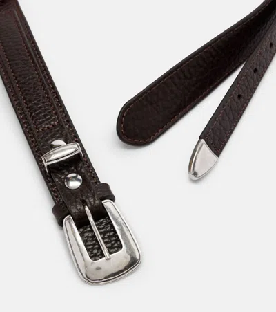 Lemaire Leather Belt In Black