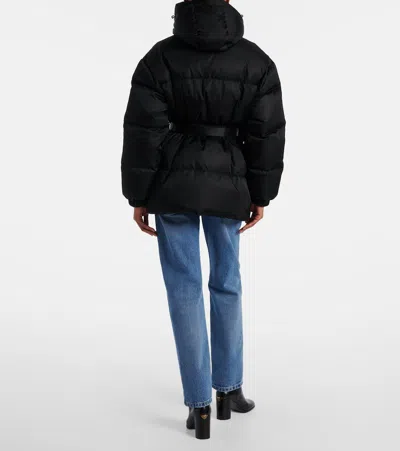 Prada Re-nylon Down Puffer Jacket In Black