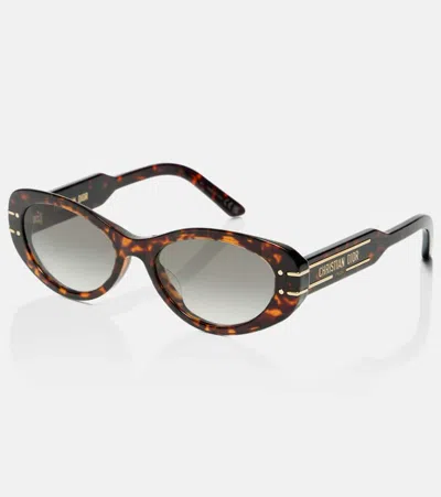 Dior Signature B8u Oval Sunglasses In Brown