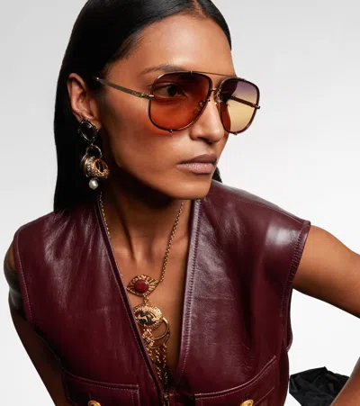 Chloé Square Frame Sunglasses Gradient Lenses In Multi
