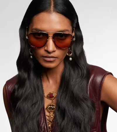 Chloé Square Frame Sunglasses Gradient Lenses In Multi