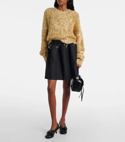 Noir Kei Ninomiya Wool Miniskirt In Black