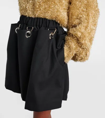 Noir Kei Ninomiya Wool Miniskirt In Black