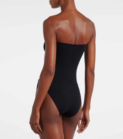 Eres Schulterfreier Dresscode Badeanzug Mit Schleifendetail In Black