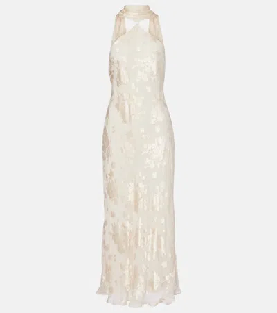 Rixo London Bridal Hayley Floral Midi Dress In Gray