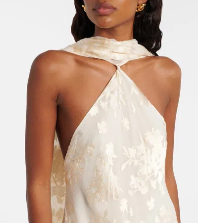 Rixo London Bridal Hayley Floral Midi Dress In Gray