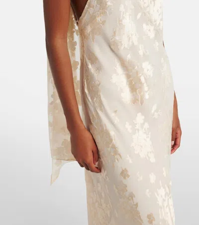 Rixo London Bridal Hayley Floral Midi Dress In Gray