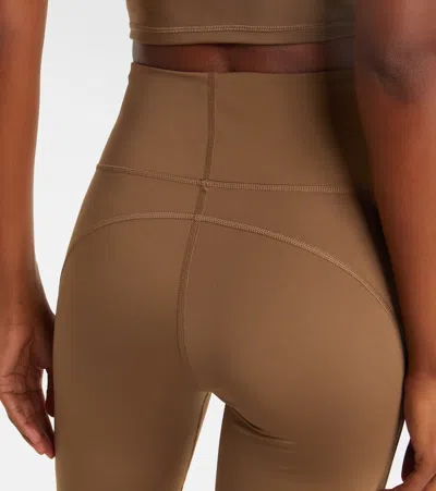Adidas By Stella Mccartney Yoga High-rise Leggings In Brown