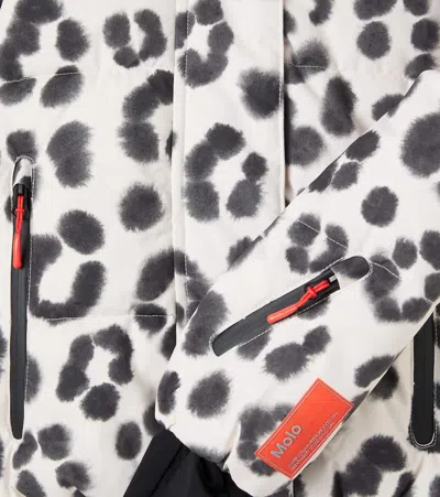 Molo Hansine Printed Ski Jacket In Black