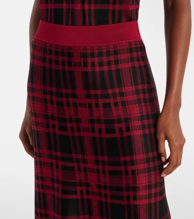 Polo Ralph Lauren Plaid Viscose-blend Midi Skirt In Animal Print