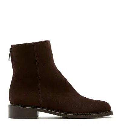 La Canadienne Weave Suede Boot In Brown