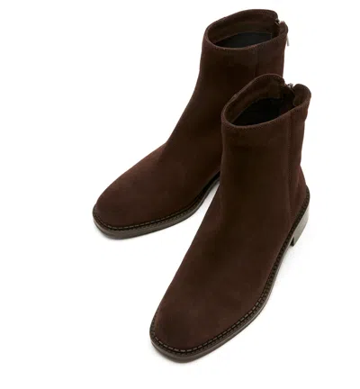 La Canadienne Weave Suede Boot In Brown