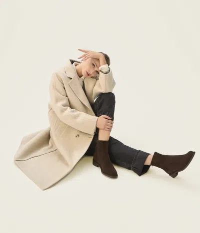 La Canadienne Weave Suede Boot In Brown