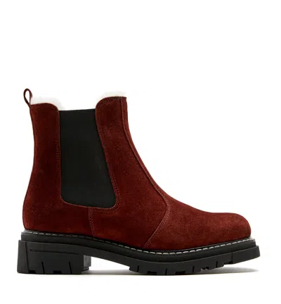 La Canadienne Derrick Shearling-lined Suede Chelsea Booties In Multi