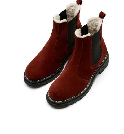 La Canadienne Derrick Shearling-lined Suede Chelsea Booties In Multi