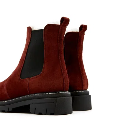 La Canadienne Derrick Shearling-lined Suede Chelsea Booties In Multi