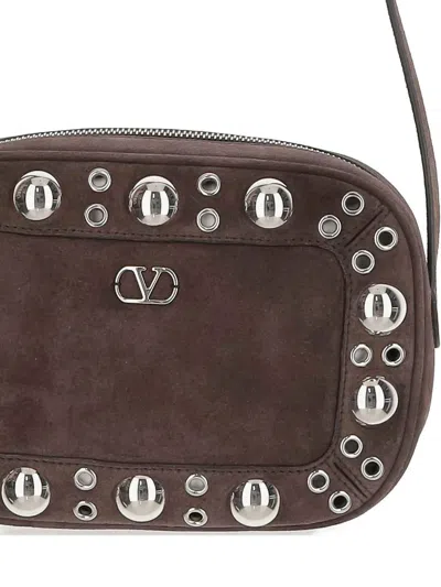 Valentino Garavani Nellcote Shoulder Bag In Brown