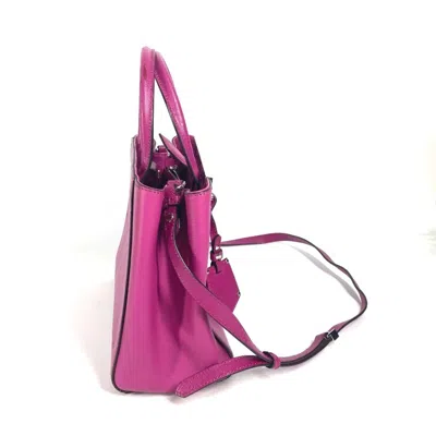 Pre-owned Fendi 2jours Purple Leather Handbag Shoulder Bag ()