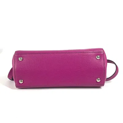 Pre-owned Fendi 2jours Purple Leather Handbag Shoulder Bag ()