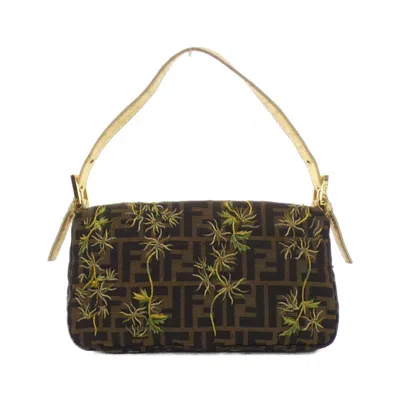 Pre-owned Fendi Baguette Canvas Shoulder Bag ()