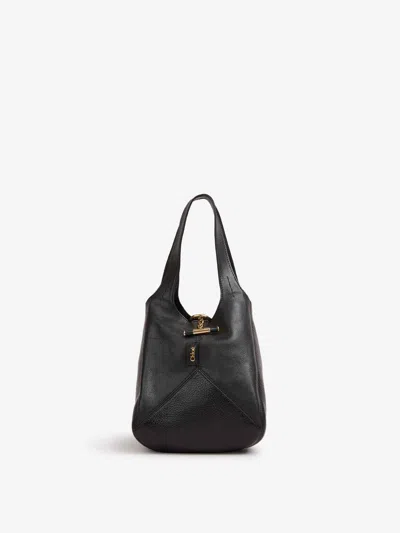 Chloé Balloon Small Grained Leather Bag In Black