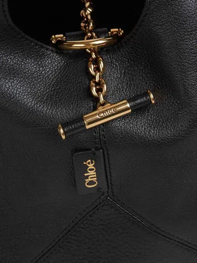 Chloé Balloon Small Grained Leather Bag In Black