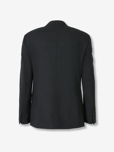 Ami Alexandre Mattiussi Tailored Wool Blazer With Notch Lapel And Pockets In Black