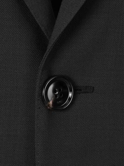 Ami Alexandre Mattiussi Tailored Wool Blazer With Notch Lapel And Pockets In Black