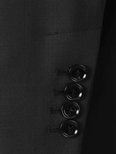 Ami Alexandre Mattiussi Tailored Wool Blazer With Notch Lapel And Pockets In Black