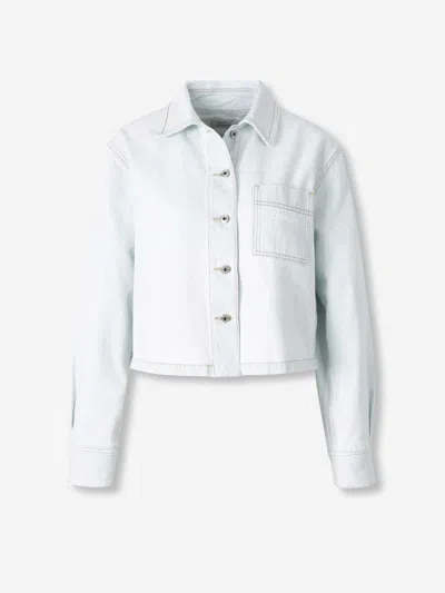 Off-white Button Stripes Jacket In White