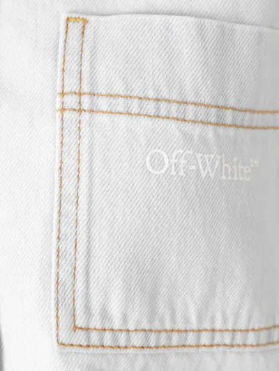 Off-white Button Stripes Jacket In White