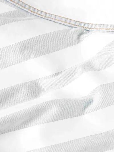 Off-white Button Stripes Jacket In White