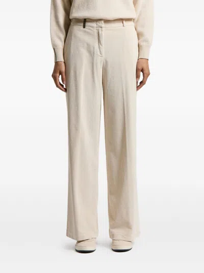 Peserico Corduroy Trousers In Neutral