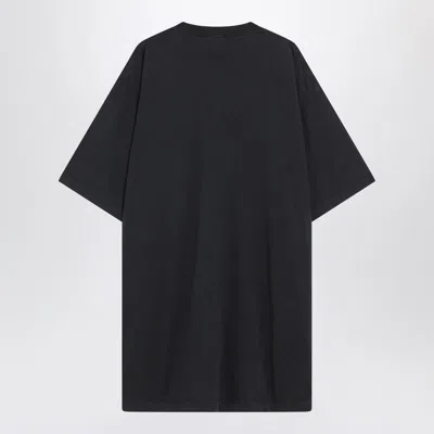 Balenciaga Black Washed Loop Sports Icon Oversize T-shirt In Black