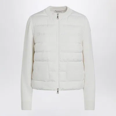 Moncler Padded Zip-up Cardigan In White