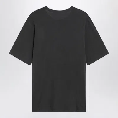 Saint Laurent White Cotton T-shirts And Polos In Black