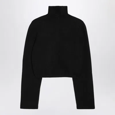 Alaïa Cashmere-blend Cut-out Sweater In Black