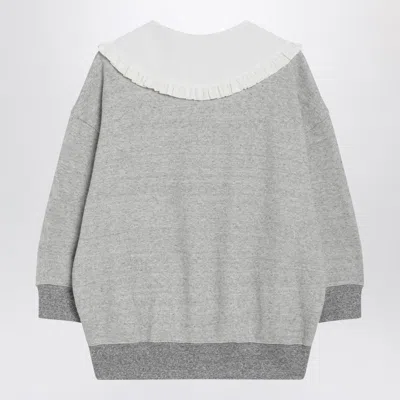 Chloé Cotton-blend French Terry Sweatshirt In Gray
