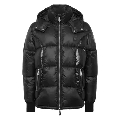 Philipp Plein Logo Patch Down Jacket In Black