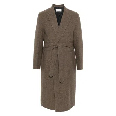 Tonywack Belted Wrap Coat In Green