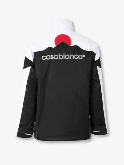 Casablanca Linen Long Coat In Black