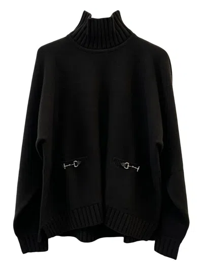 Gucci Wool And Cashmere Turtle-neck Jumper In Black