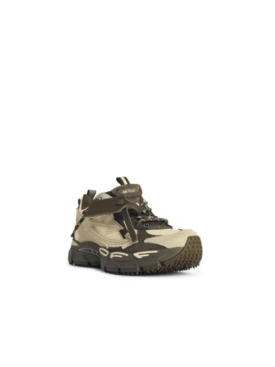 Off-white 'be Right Back' Green Leather Blend Sneakers In Multi
