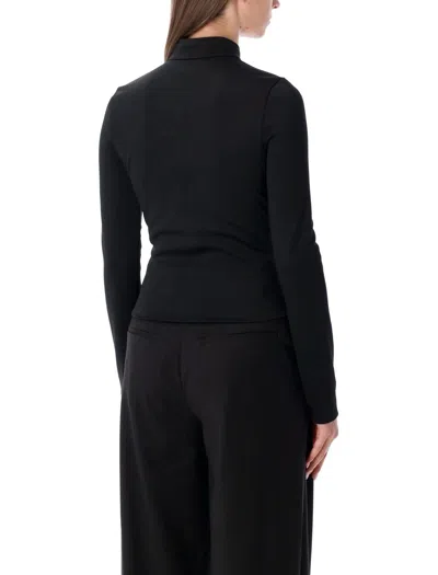 Courrèges Biker Tracksuit Interlock Jacket In Black