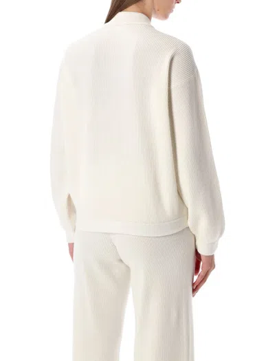 Fabiana Filippi Knit Platinum Bomber In White